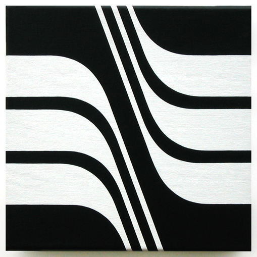 black and white minimalist painting