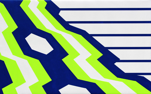 geometric acrylic painting