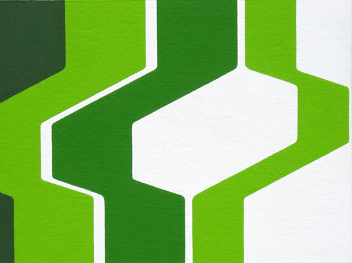 green abstract painting