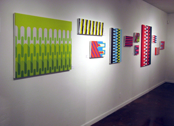 Paintings by Grant Wiggins in '4Square' at Squeeze Gallery