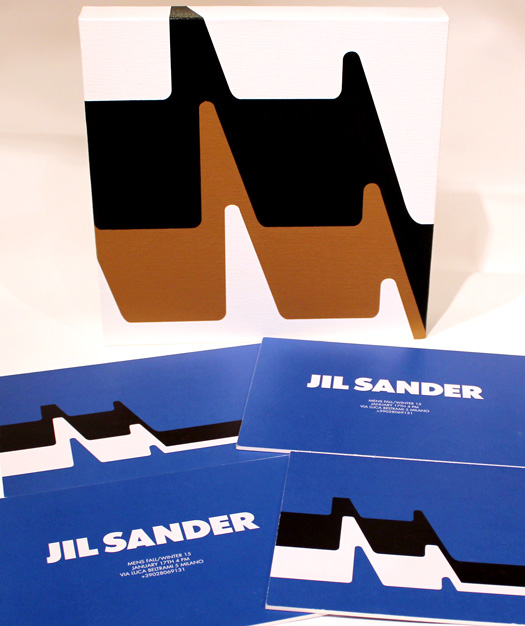 Blactan by Grant Wiggins with invitations to the runway presentation of Jil Sander's fall 2015 men's collection