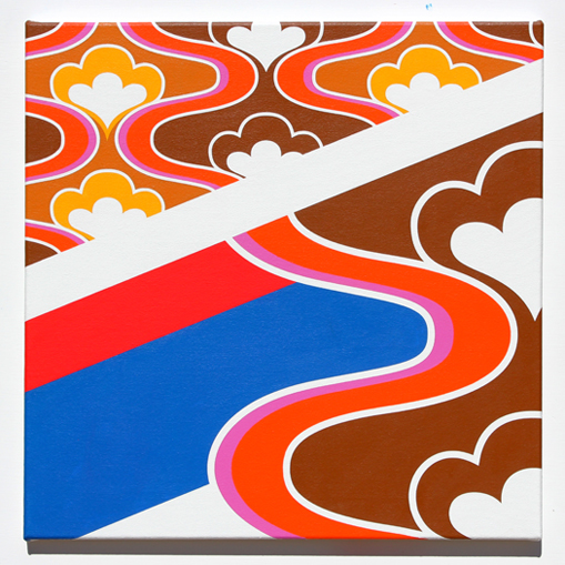 vintage geometric pattern painting by grant wiggins